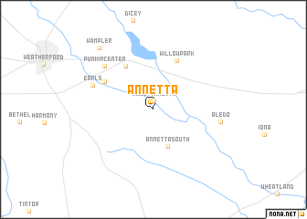 map of Annetta
