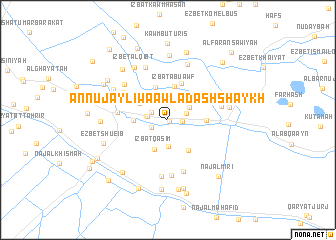 map of An Nujaylī wa Awlād ash Shaykh