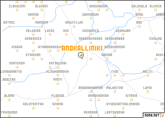 map of Áno Kalliníki