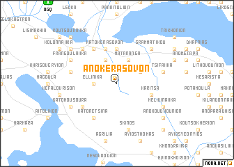 map of Áno Kerásovon