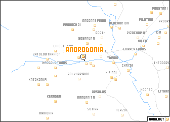 map of Áno Rodoniá