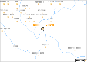 map of Anougbakro