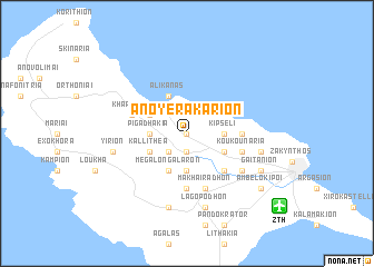 map of Áno Yerakaríon