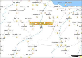 map of Áno Zakhloroú