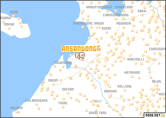 map of Ansan-dong
