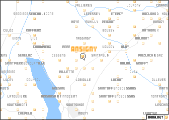 map of Ansigny