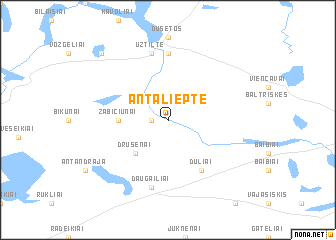 map of Antalieptė