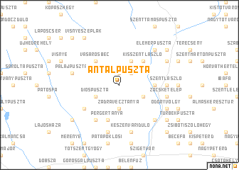 map of Antalpuszta