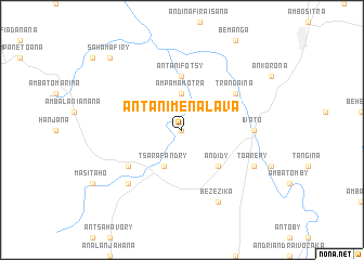 map of Antanimenalava