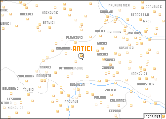 map of Antići