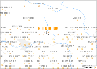 map of Antonínov