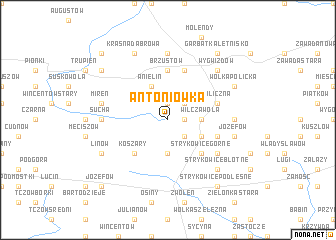 map of Antoniówka