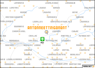 map of Antonne-et-Trigonant