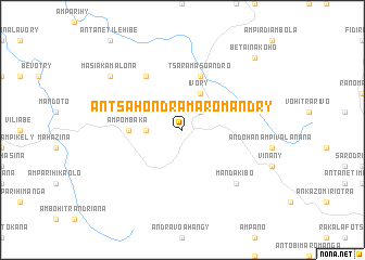 map of Antsahondramaromandry
