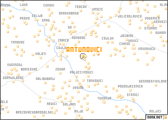 map of Antunovići