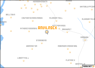 map of Anvil Rock