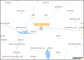 map of Anzánigo