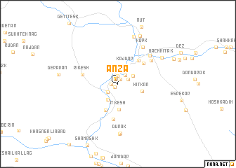 map of Anzā