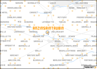 map of Anzin-Saint-Aubin