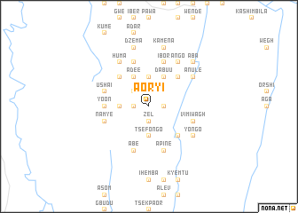 map of Aoryi