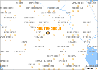 map of Aouté Kondji