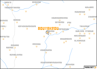 map of Aouyakrou