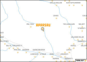 map of Apa Asău