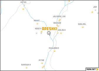 map of Āpeshkī