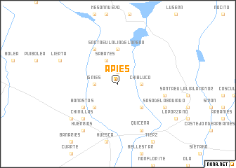 map of Apiés