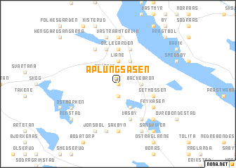 map of Aplungsåsen