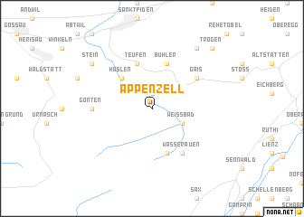 map of Appenzell