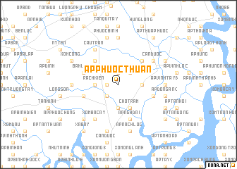 map of Ấp Phước Thuận