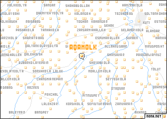 map of Āqā Molk