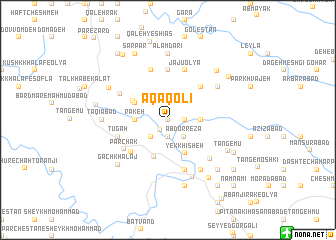 map of Āqā Qolī