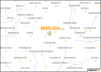 map of Āq Bolāgh