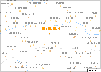 map of Āqbolāgh