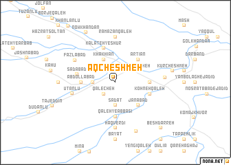 map of Āq Cheshmeh