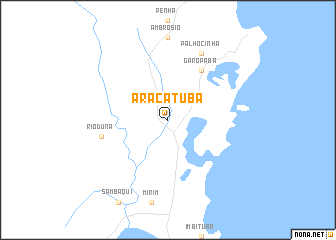 map of Araçatuba