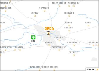 map of Arad