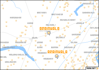 map of Arāinwāla