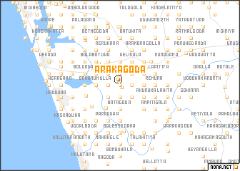 map of Arakagoda