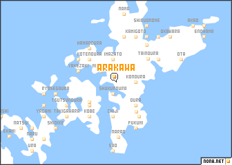 map of Arakawa
