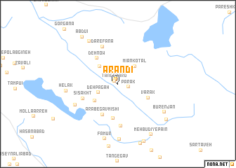 map of Ārandī