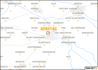 map of Aranyág