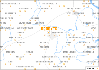 map of Aranytó