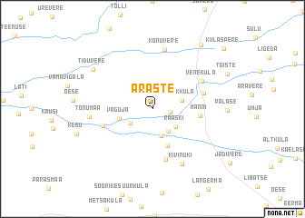 map of Araste