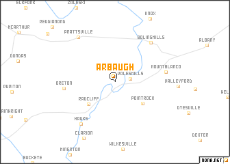 map of Arbaugh
