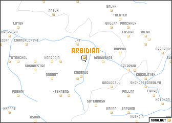 map of Arbīdīān