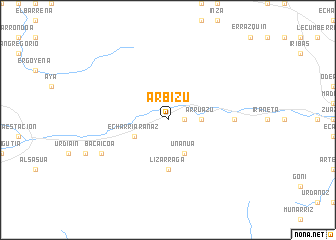 map of Arbizu