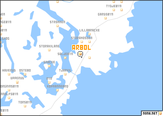 map of Årbol